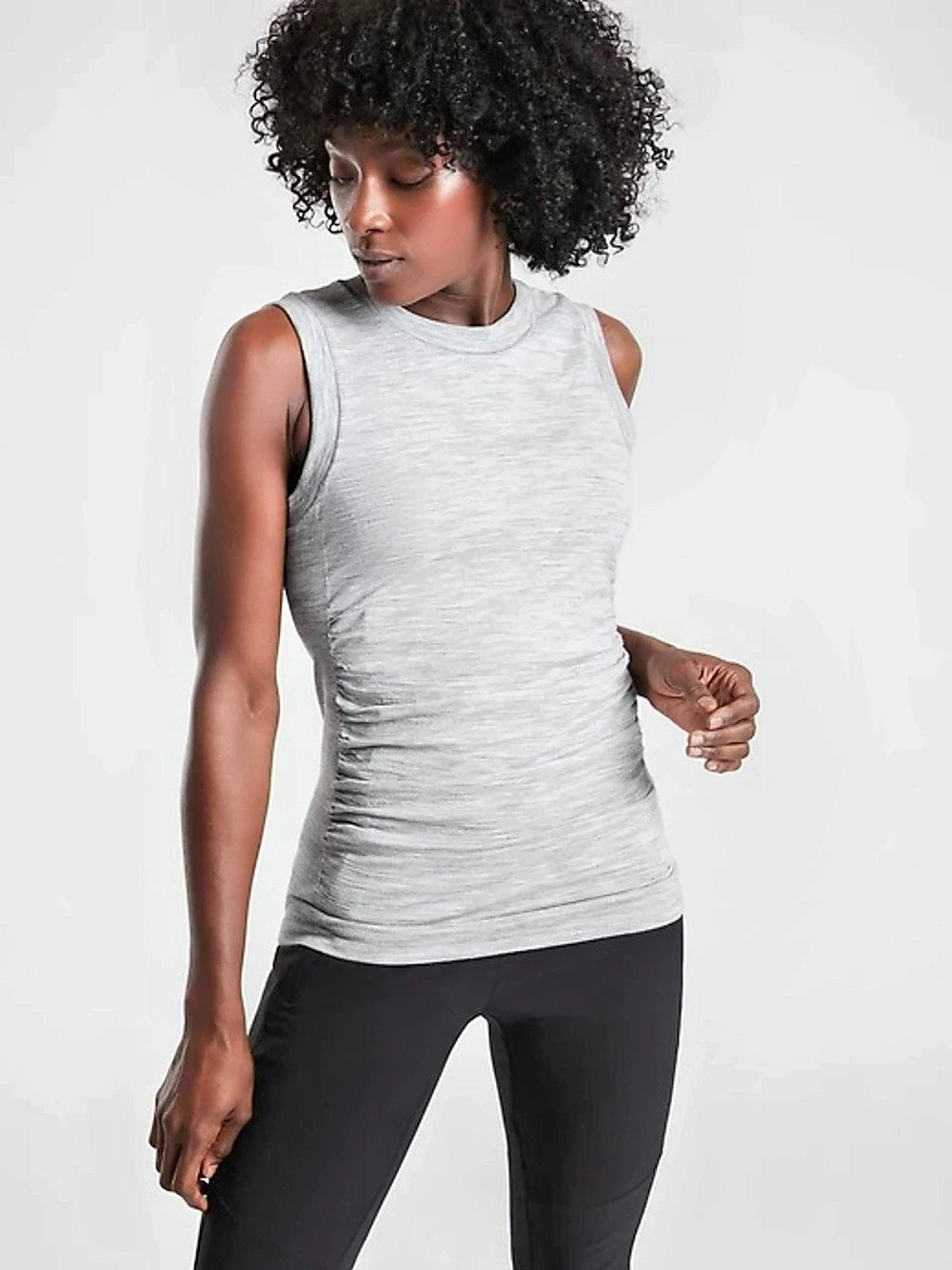 NWT💕Athleta Foresthill Ascent Seamless Tank in Grey Heather Size XS